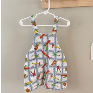18m.‎ vintage/handmade shortalls.